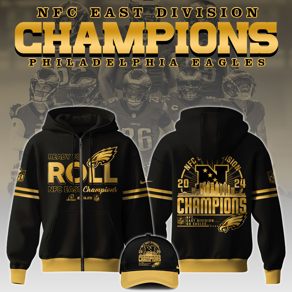 2. Philadelphia Eagles 2024 NFC EAST DIVISION CHAMPIONS ZipHoodie King