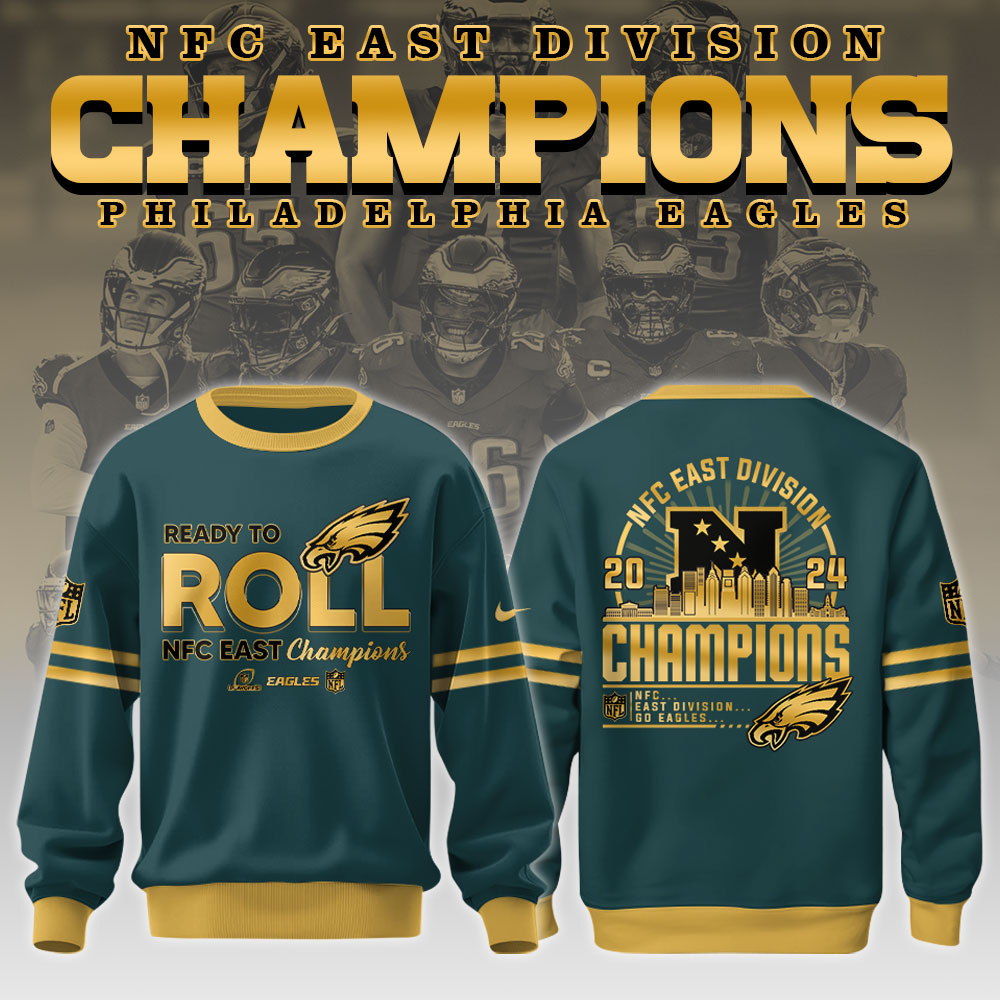 2.Philadelphia Eagles 2024 NFC EAST DIVISION CHAMPIONS Sweatshirt Royal